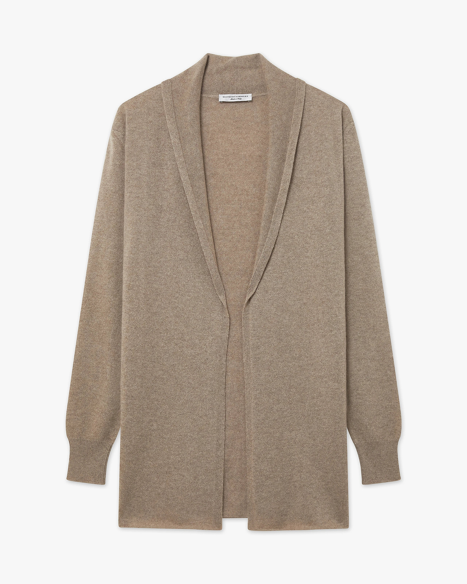 Essential Open Cardigan - Taupe Cashmere