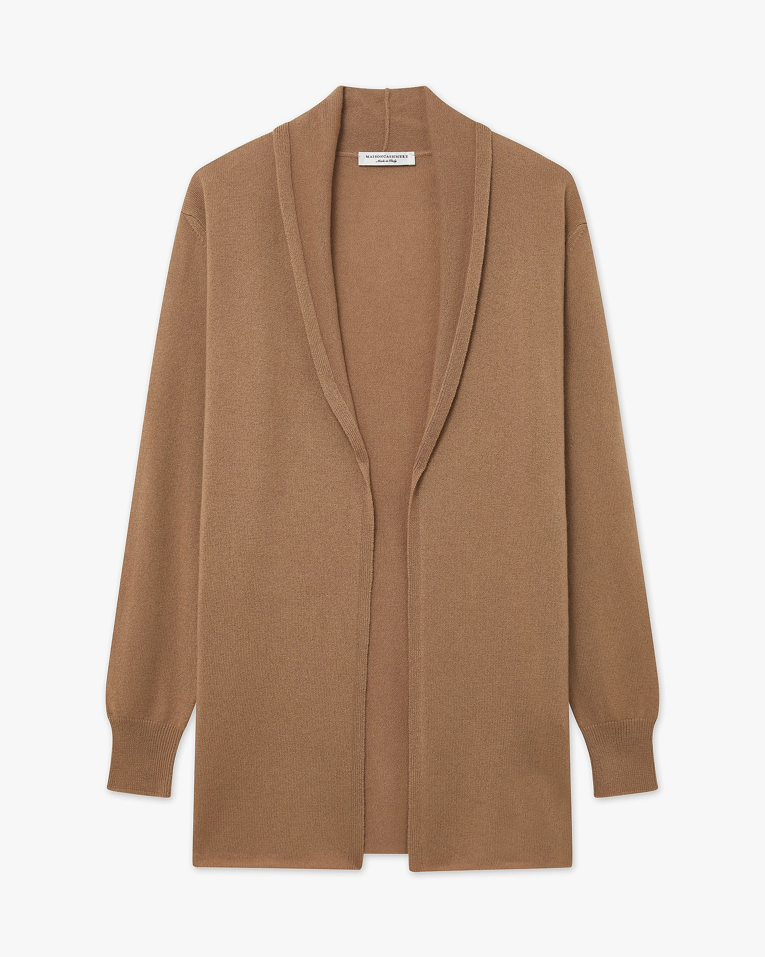 Essential Open Cardigan - Camel Cashmere