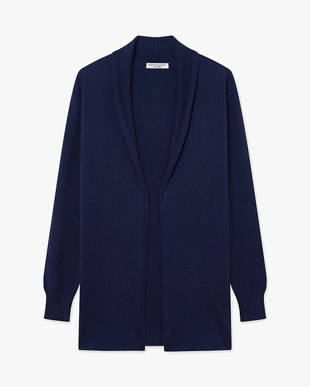 Essential Open Cardigan - Blue Cashmere