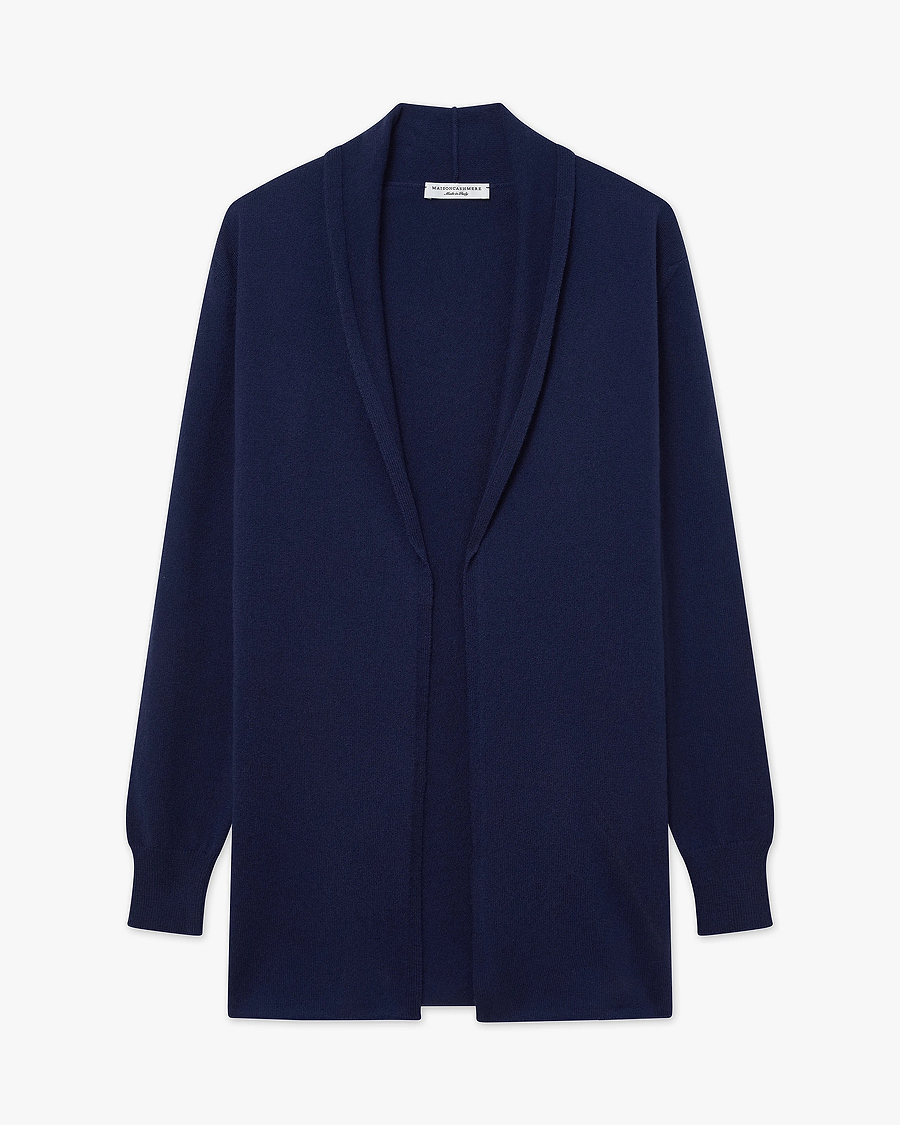 Essential Open Cardigan - Blue Cashmere