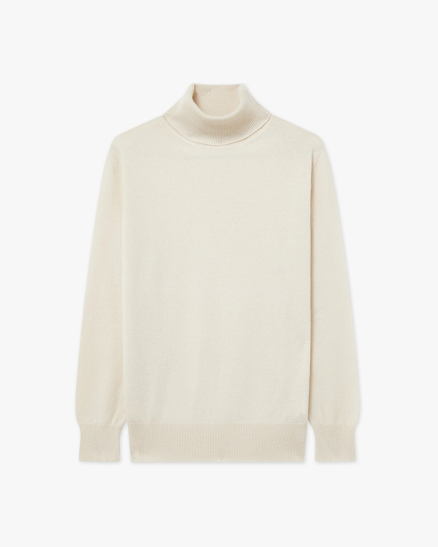 Women's Essential Turtleneck Sweater - White Cashmere