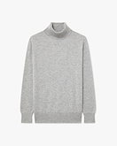 Essential Rollkragenpullover Damen - Hellgrau