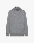 Essential Rollkragenpullover Damen - Mittelgrau