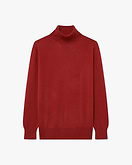 Essential Rollkragenpullover Damen - Rot