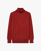 Essential Rollkragenpullover Damen - Rot