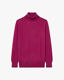 Essential Rollkragenpullover Damen - Magenta