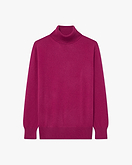 Essential Rollkragenpullover Damen - Magenta