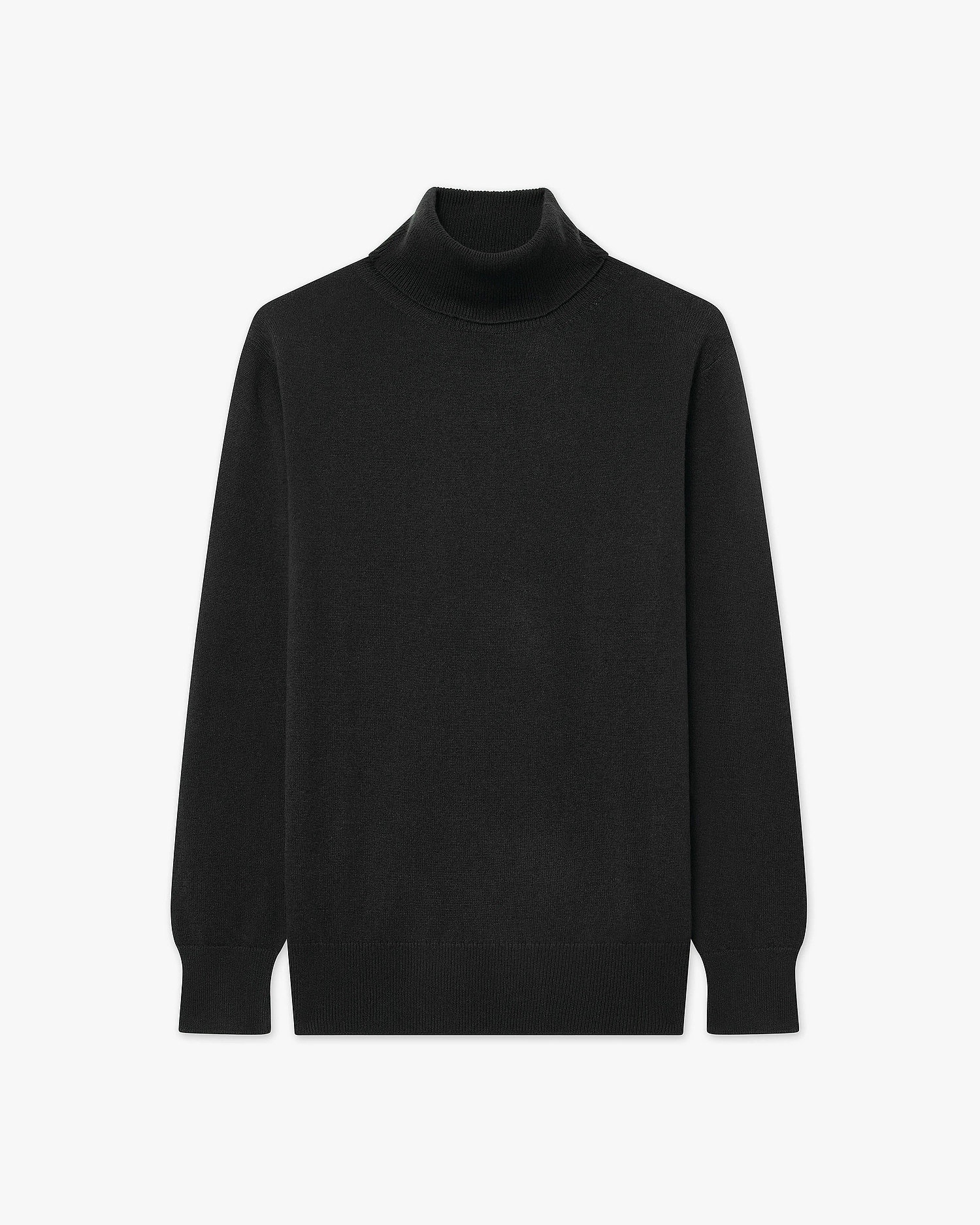 Women's Essential Turtleneck Sweater - Black Cashmere