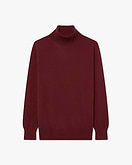 Essential Rollkragenpullover Damen - Bordeaux