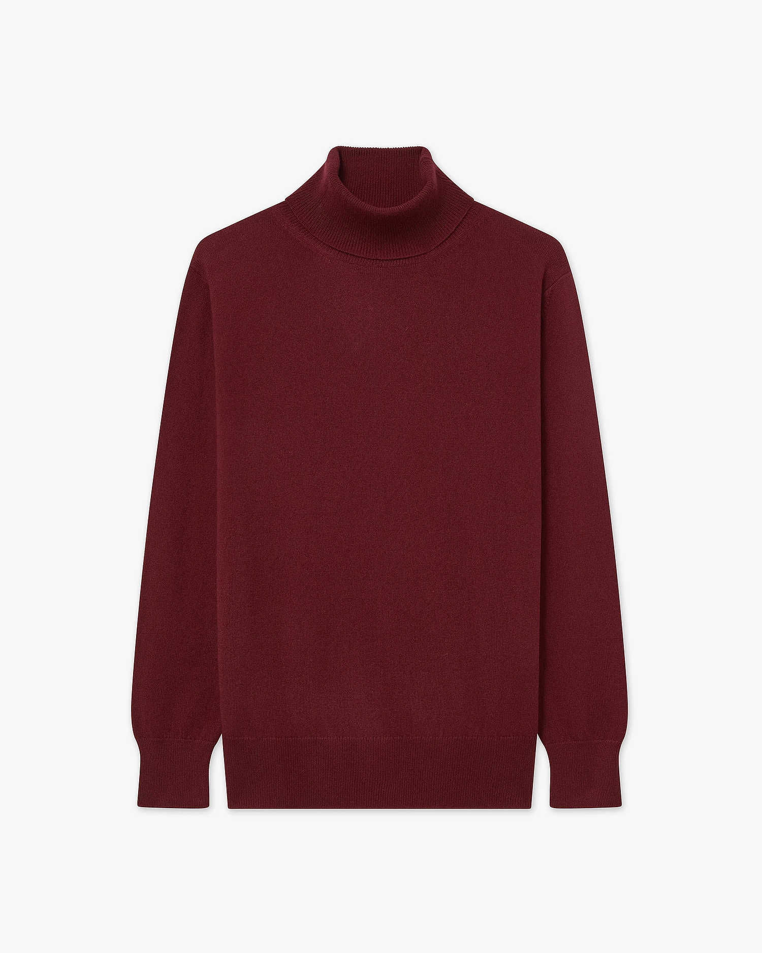 Women's Essential Turtleneck Sweater - Bordeaux Cashmere