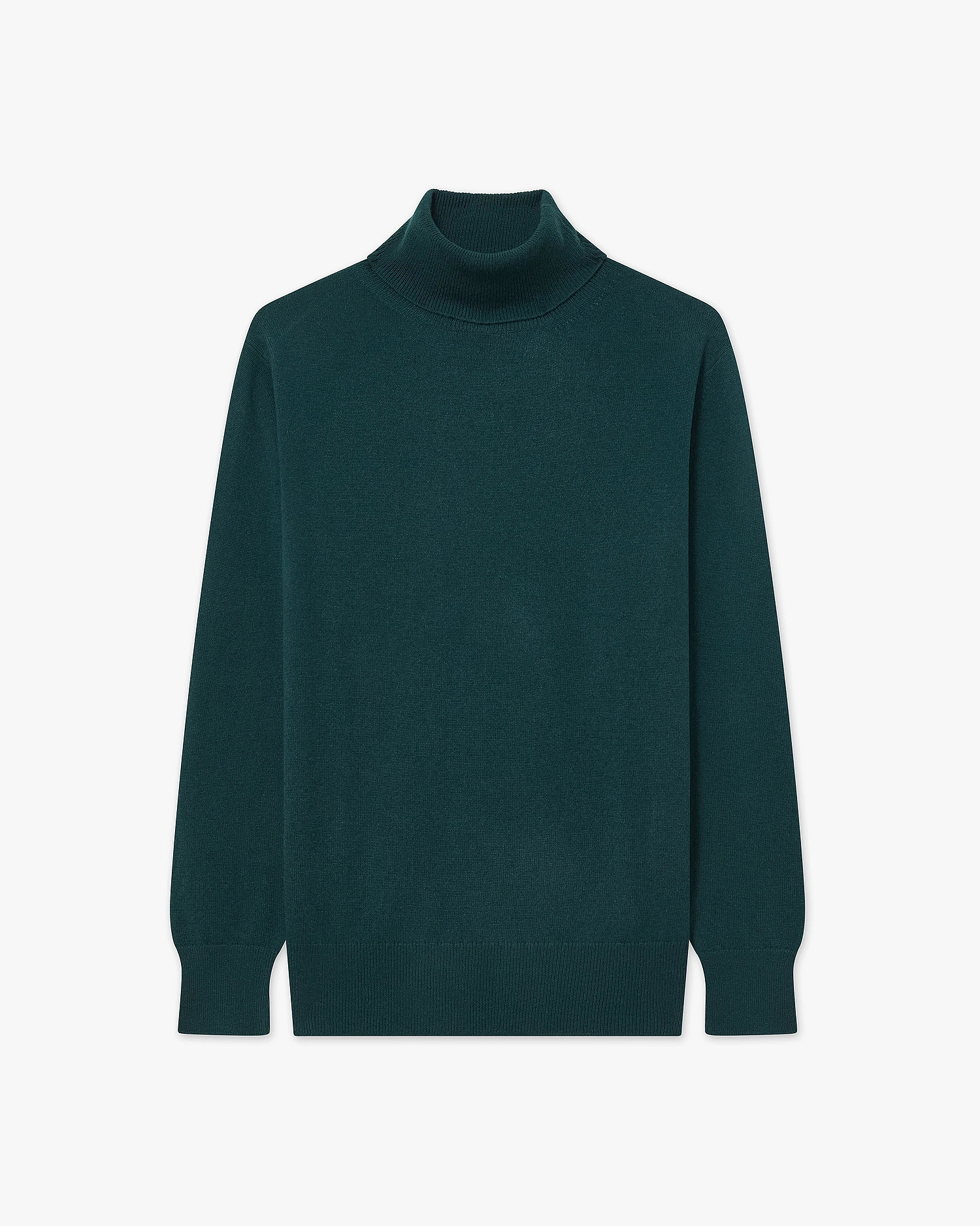 Women's Essential Turtleneck Sweater - Green Cashmere
