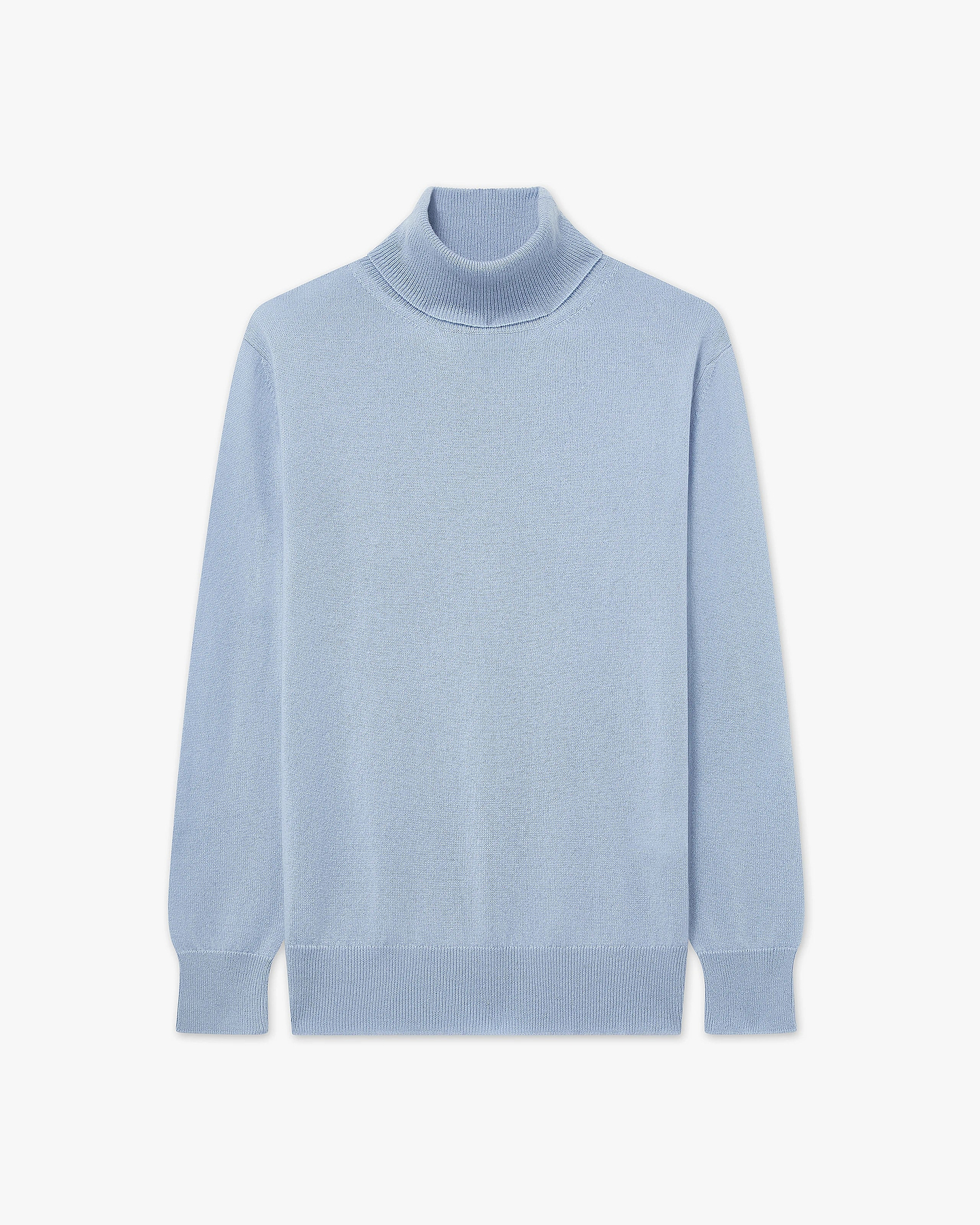 Women's Essential Turtleneck Sweater - Light Blue Cashmere