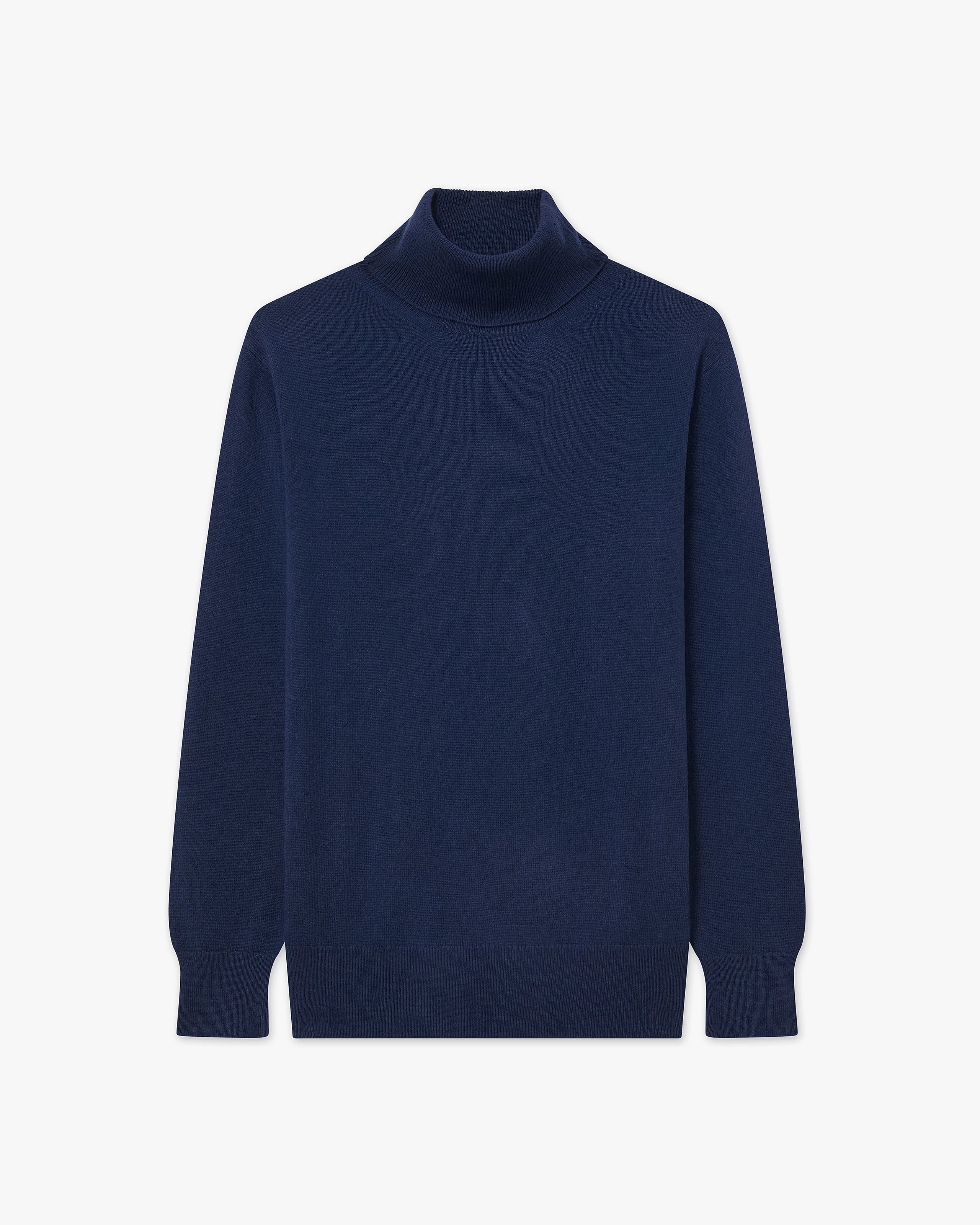 Women's Essential Turtleneck Sweater - Blue Cashmere