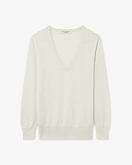 Essential V-Ausschnittpullover Damen - Weiß