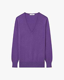 Essential V-Ausschnittpullover Damen - Violett