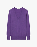 Essential V-Ausschnittpullover Damen - Violett