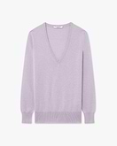 Essential V-Ausschnittpullover Damen - Flieder