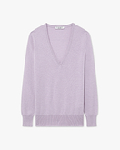 Essential V-Ausschnittpullover Damen - Flieder
