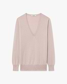Essential V-Ausschnittpullover Damen - Rosa
