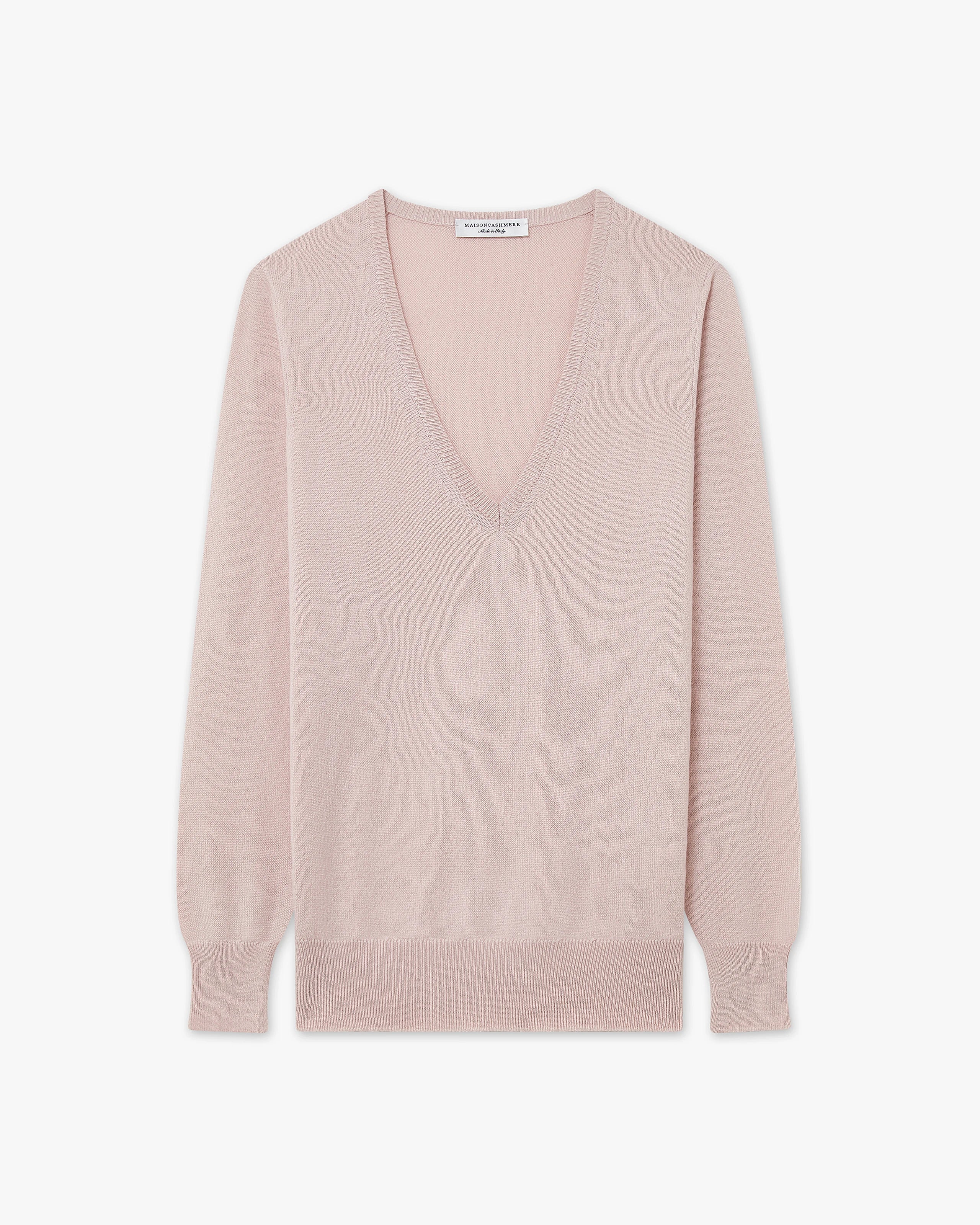 Women's Essential V-Neck Sweater - Rose Cashmere