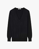 Essential V-Ausschnittpullover Damen - Schwarz