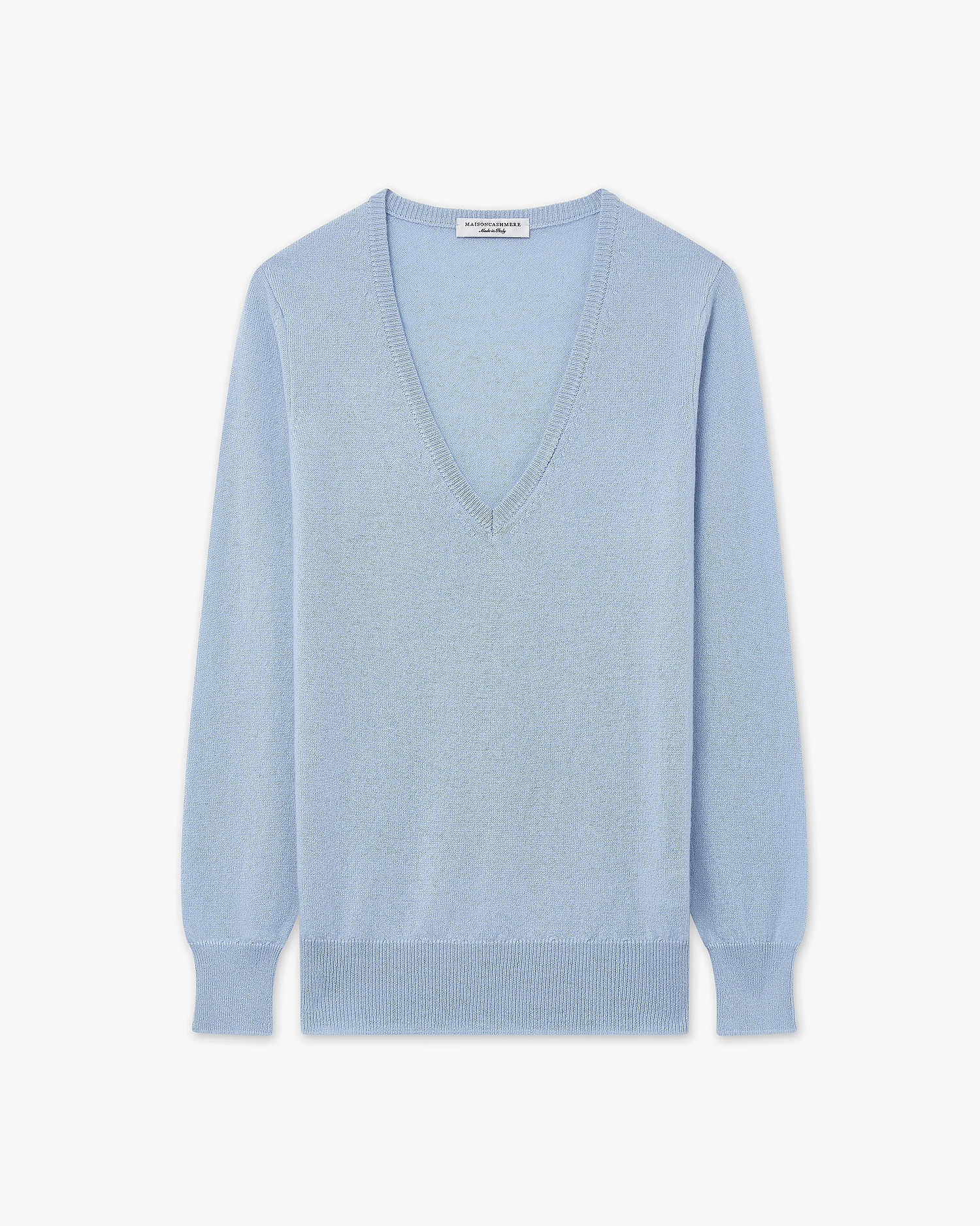 Women's Essential V-Neck Sweater - Light Blue Cashmere