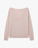 Essential Weiter V-Ausschnitt Pullover - Rosa
