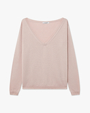 Essential Weiter V-Ausschnitt Pullover - Rosa