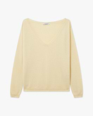 Essential Weiter V-Ausschnitt Pullover - Gelb
