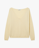 Essential Weiter V-Ausschnitt Pullover - Gelb