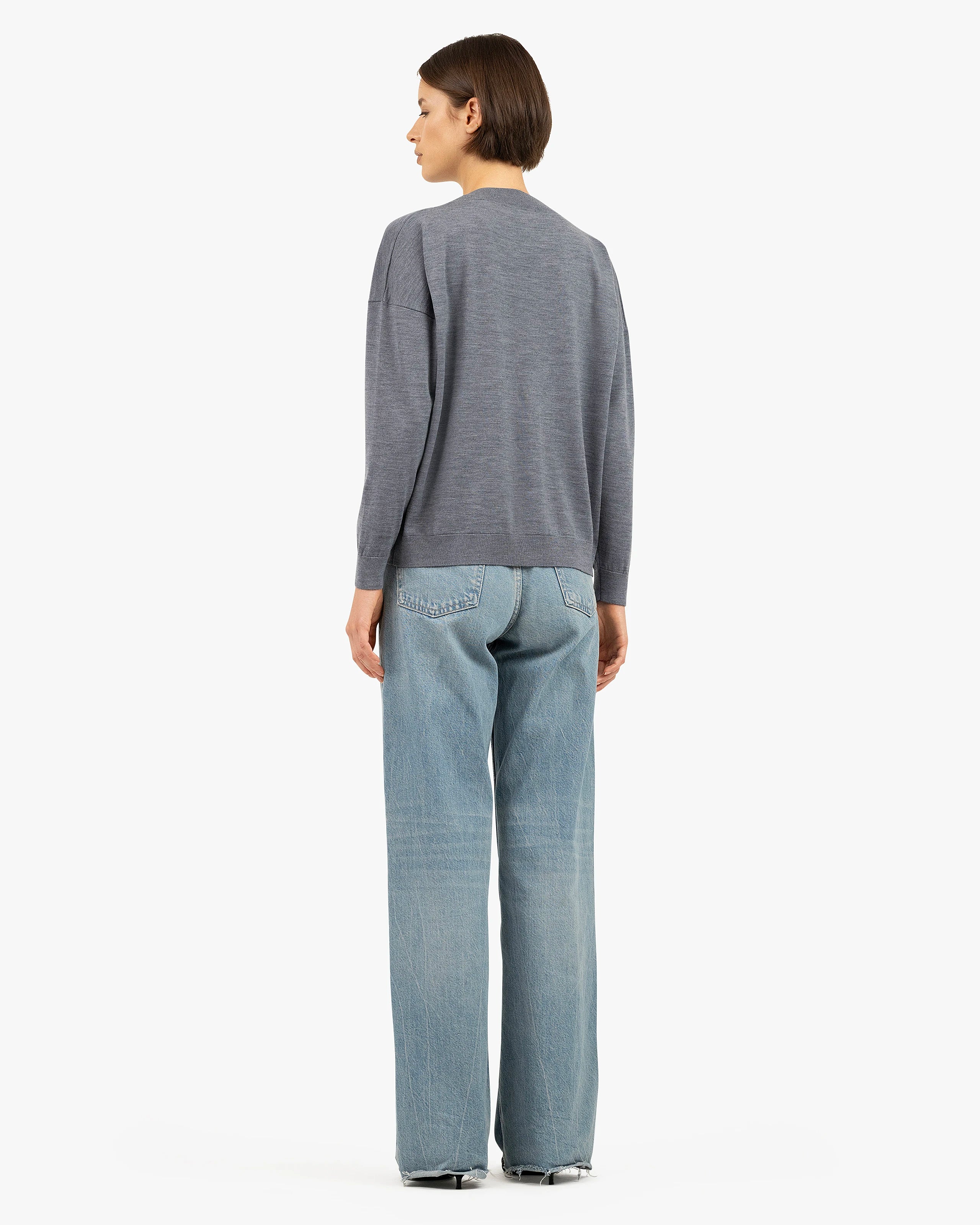 Seraphine Maxi Cardigan - Grey Merino Superfine