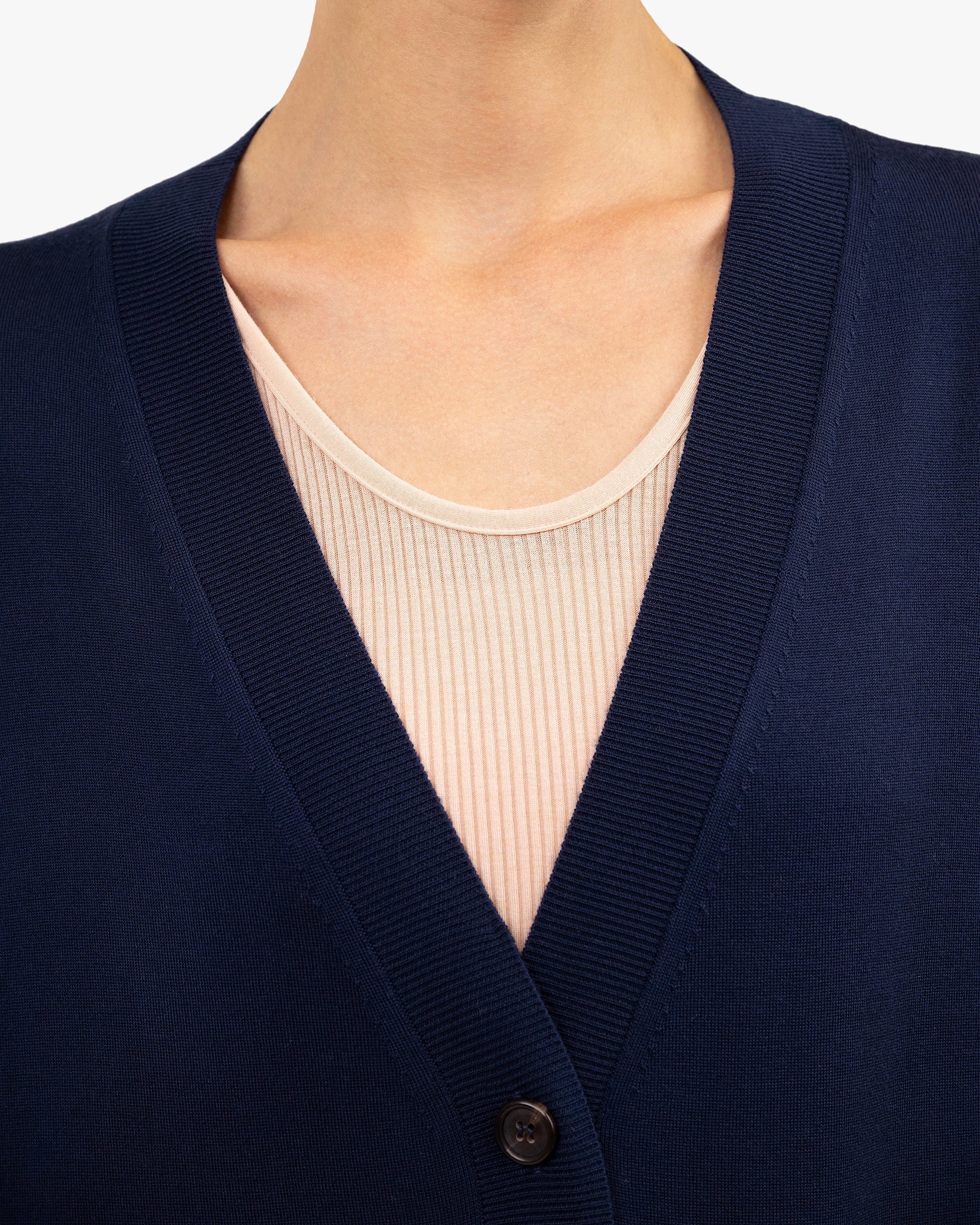 Seraphine Maxi Cardigan - Blue Merino Superfine