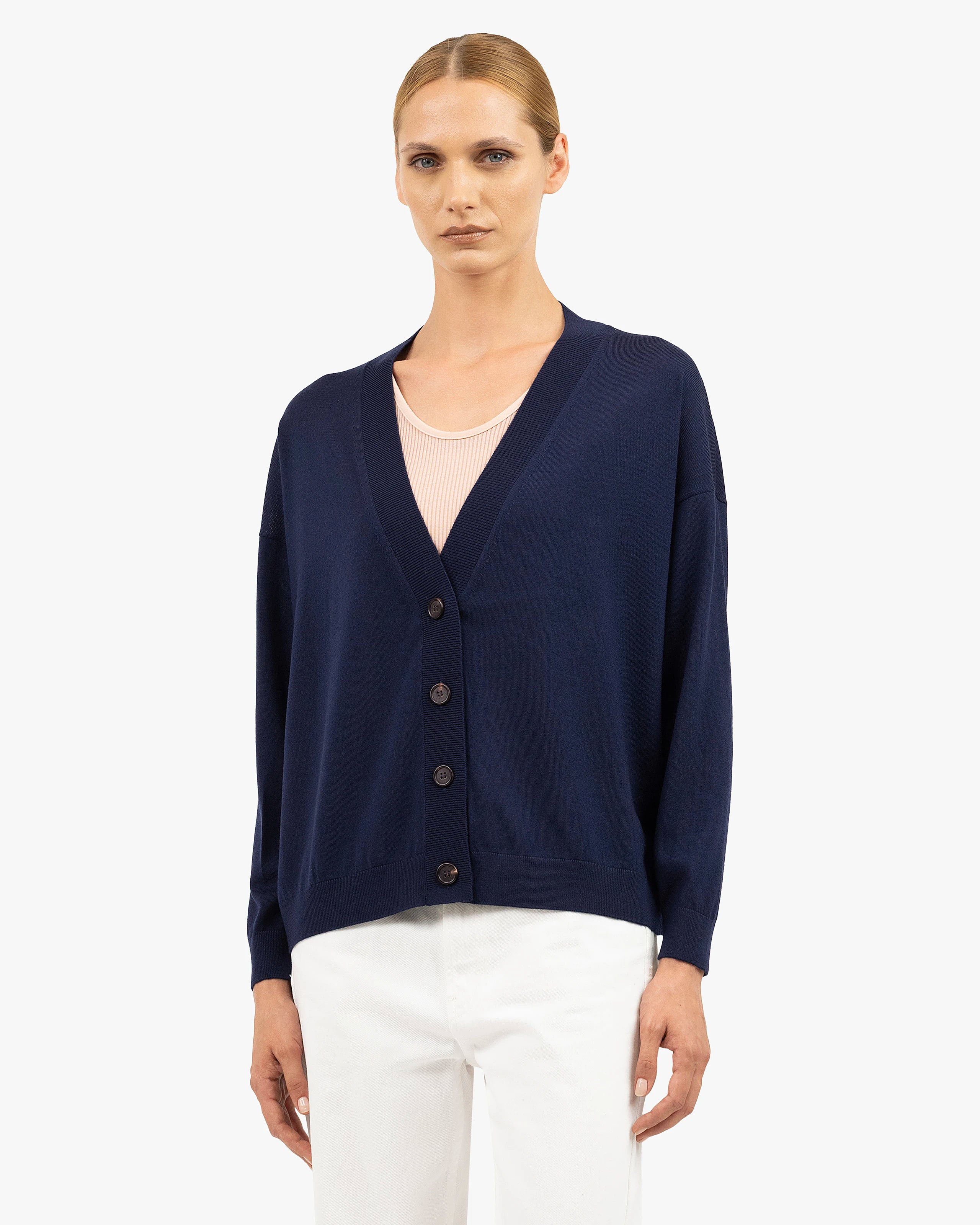 Seraphine Maxi Cardigan - Blue Merino Superfine