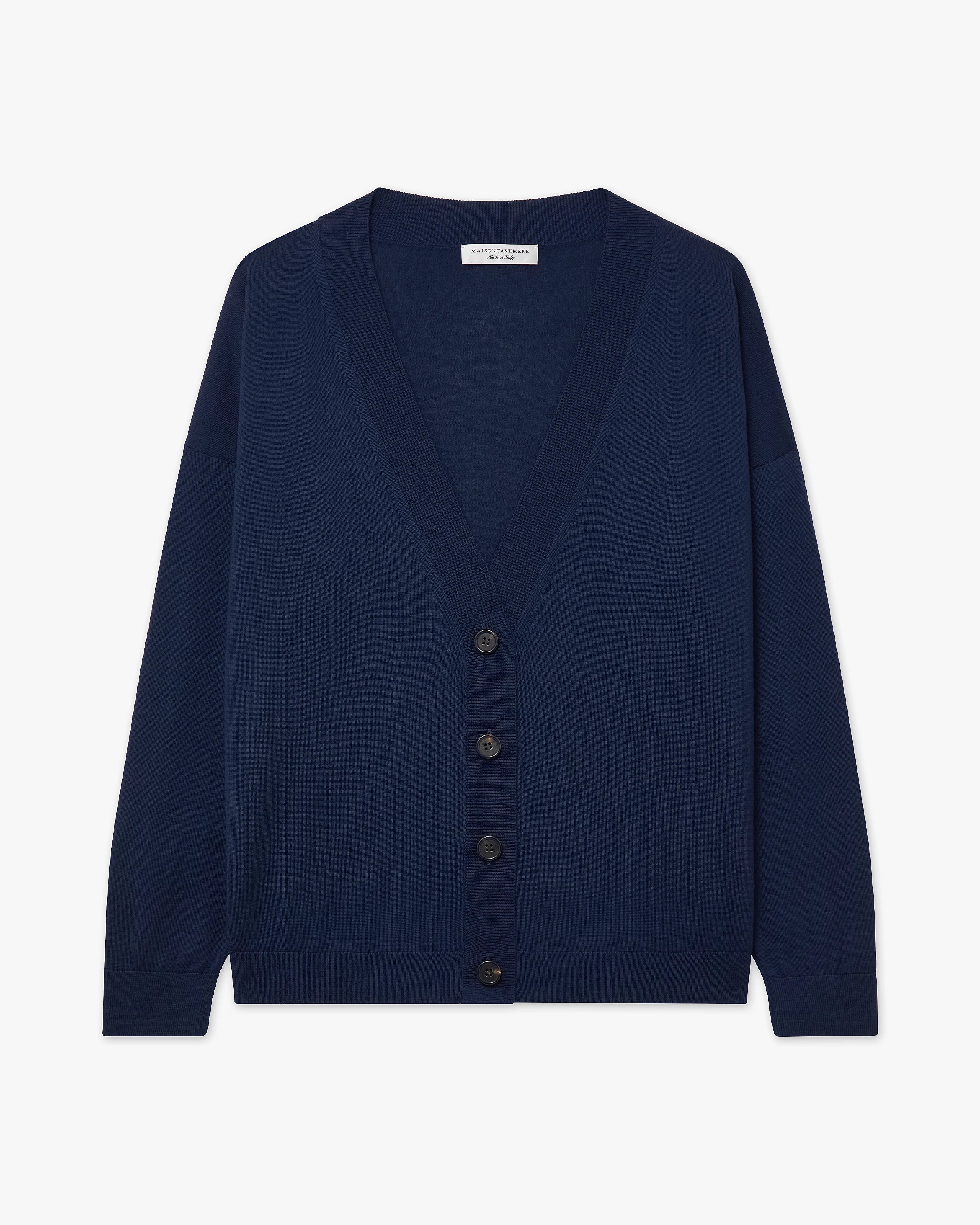 Seraphine Maxi Cardigan - Blue Merino Superfine