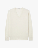 Pull Col V Florenz Femme - Écru