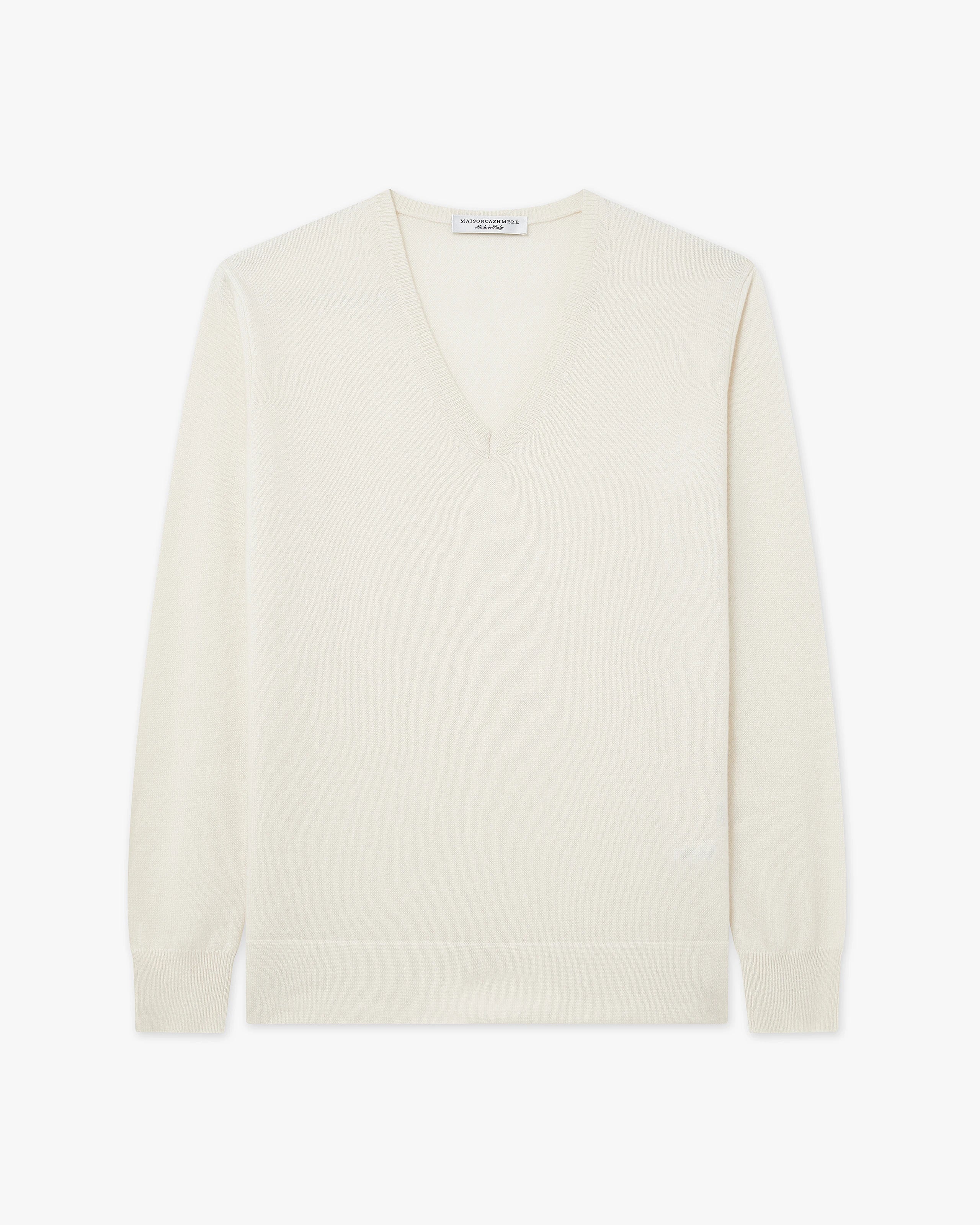Women's Florenz V-Neck Sweater - White Cashmere