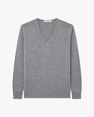 Pull Col V Florenz Femme - Gris Moyen