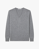 Pull Col V Florenz Femme - Gris Moyen