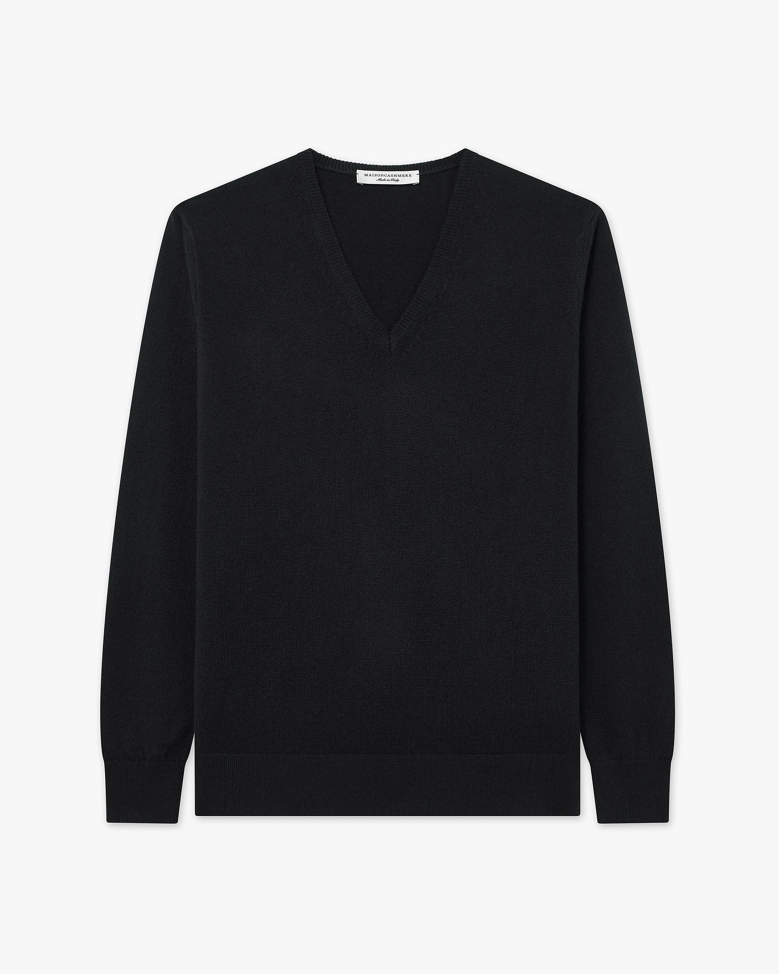 Women's Florenz V-Neck Sweater - Black Cashmere