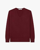 Pull Col V Florenz Femme - Bordeaux