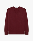 Pull Col V Florenz Femme - Bordeaux