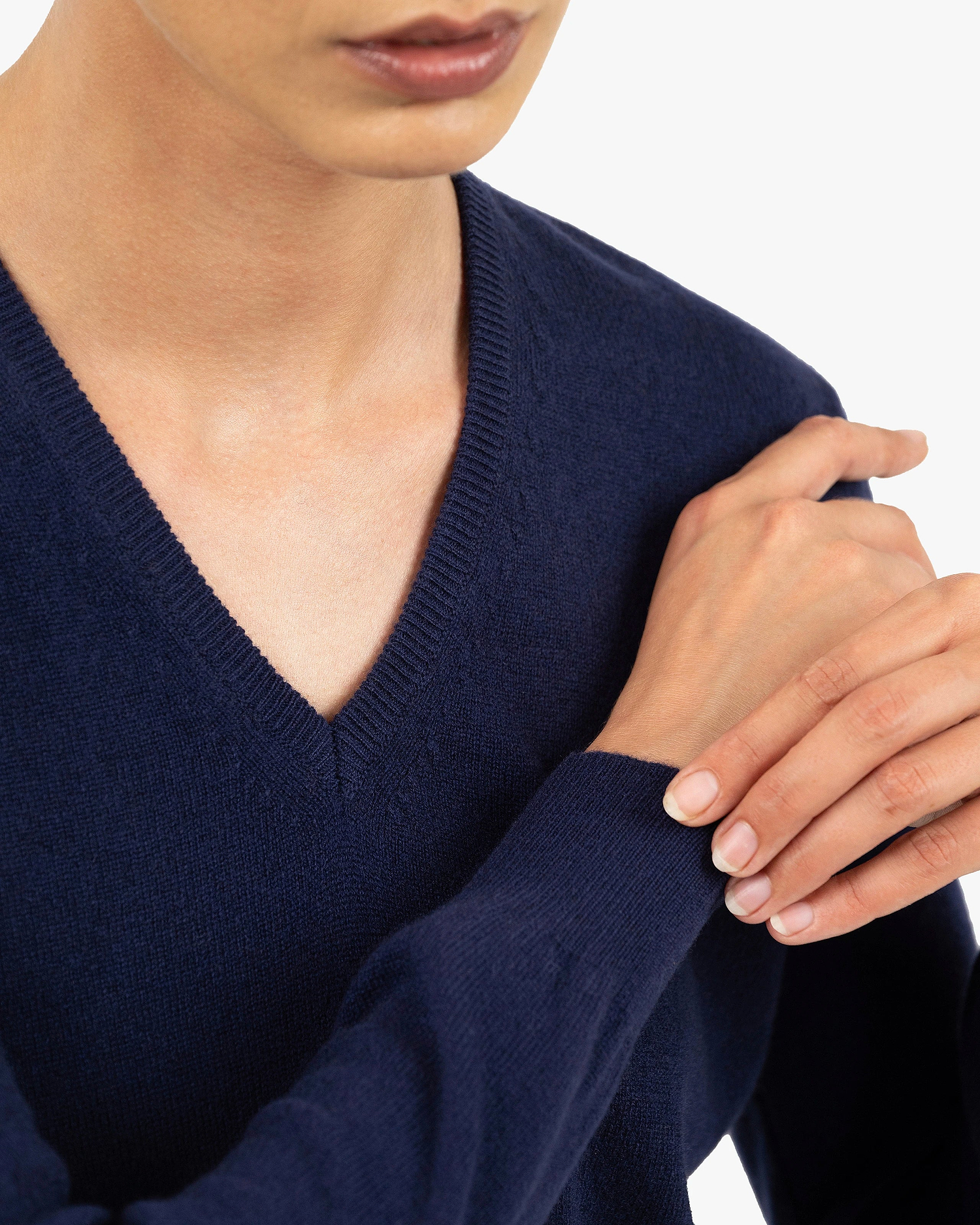 Women's Florenz V-Neck Sweater - Blue Cashmere