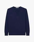 Pull Col V Florenz Femme - Bleu