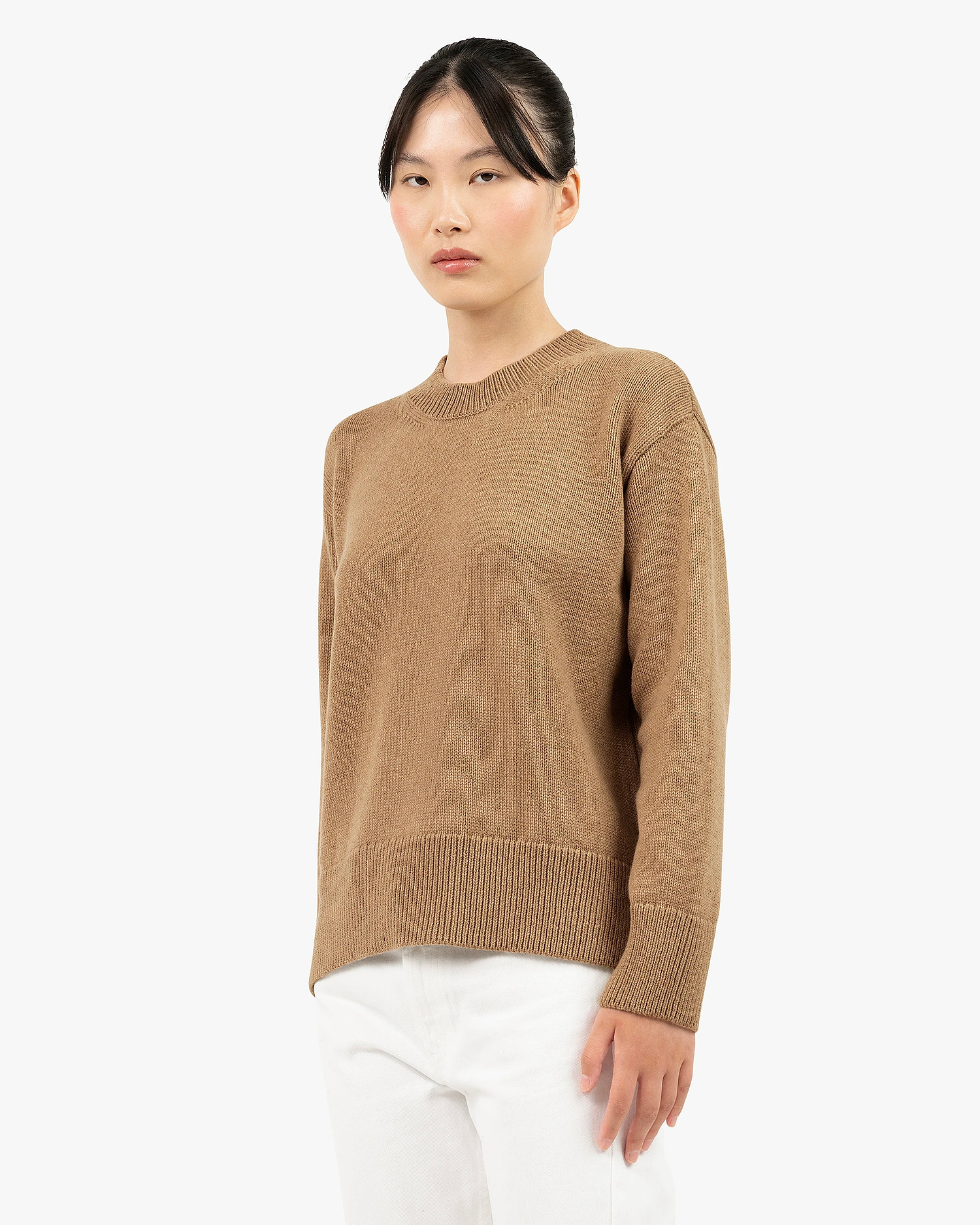 Women's Funes Crew Neck Sweater - Hazelnut Merino