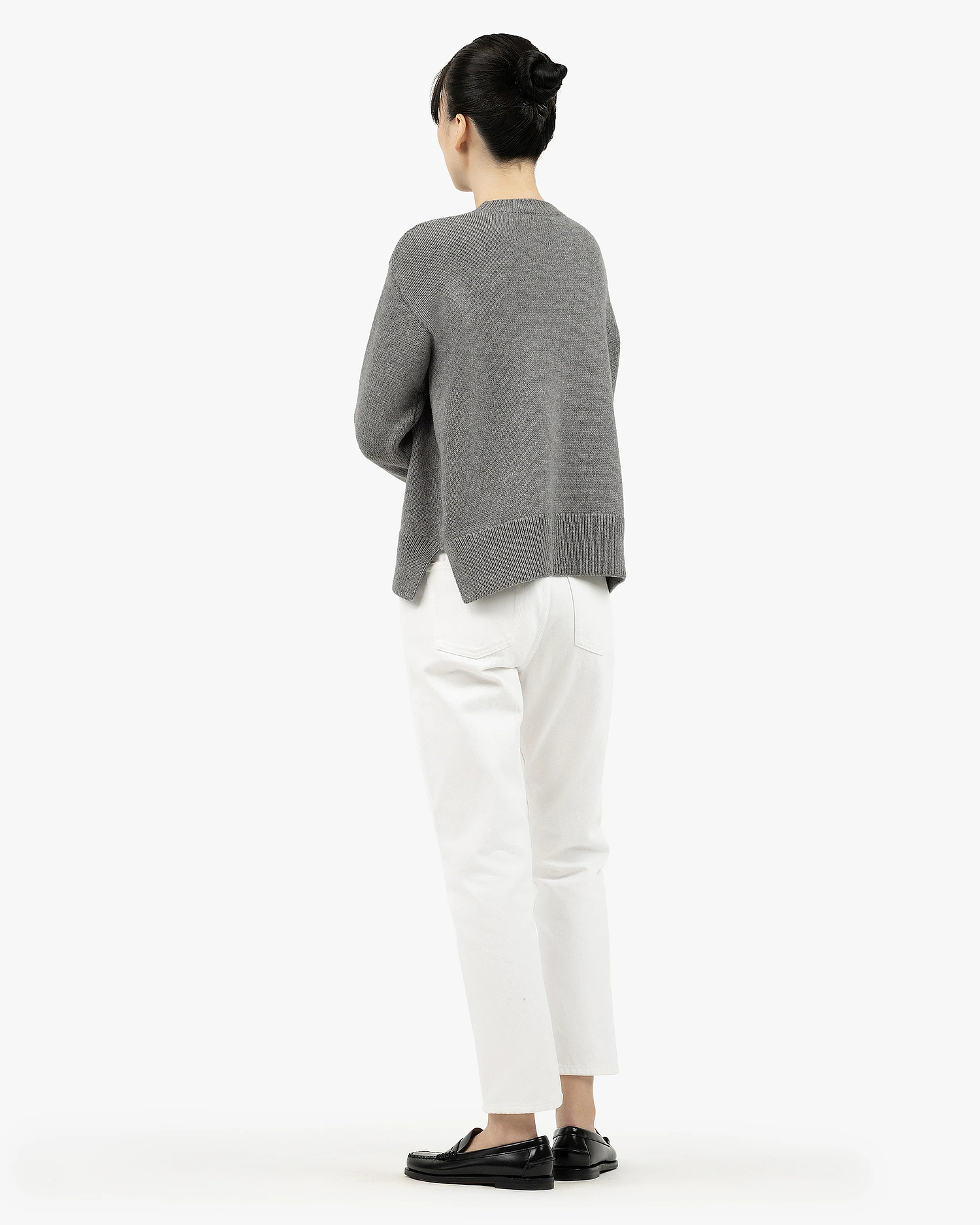 Women's Funes Crew Neck Sweater - Grey Merino