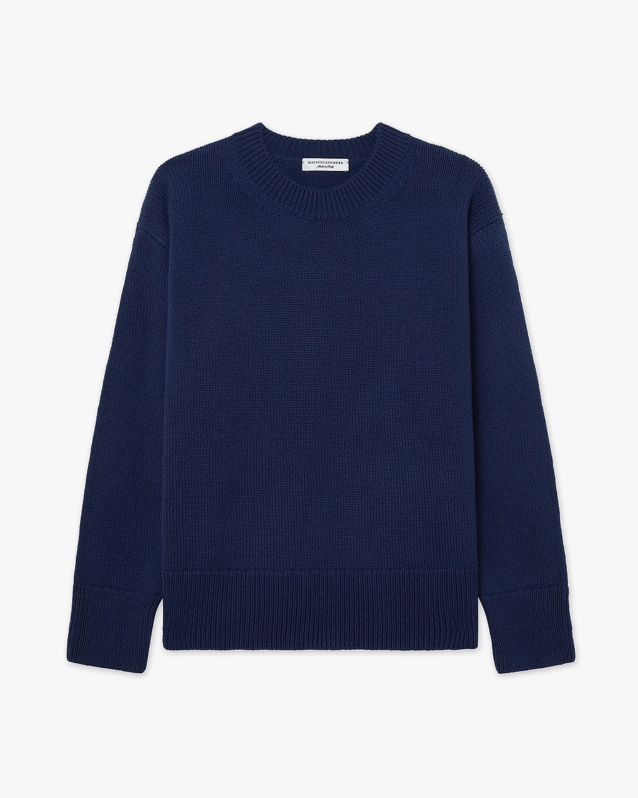 Women's Funes Crew Neck Sweater - Blue Merino