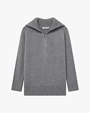 Women's Funes Quarter-Zip Sweater - Grey