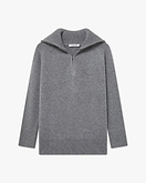 Women's Funes Quarter-Zip Sweater - Grey