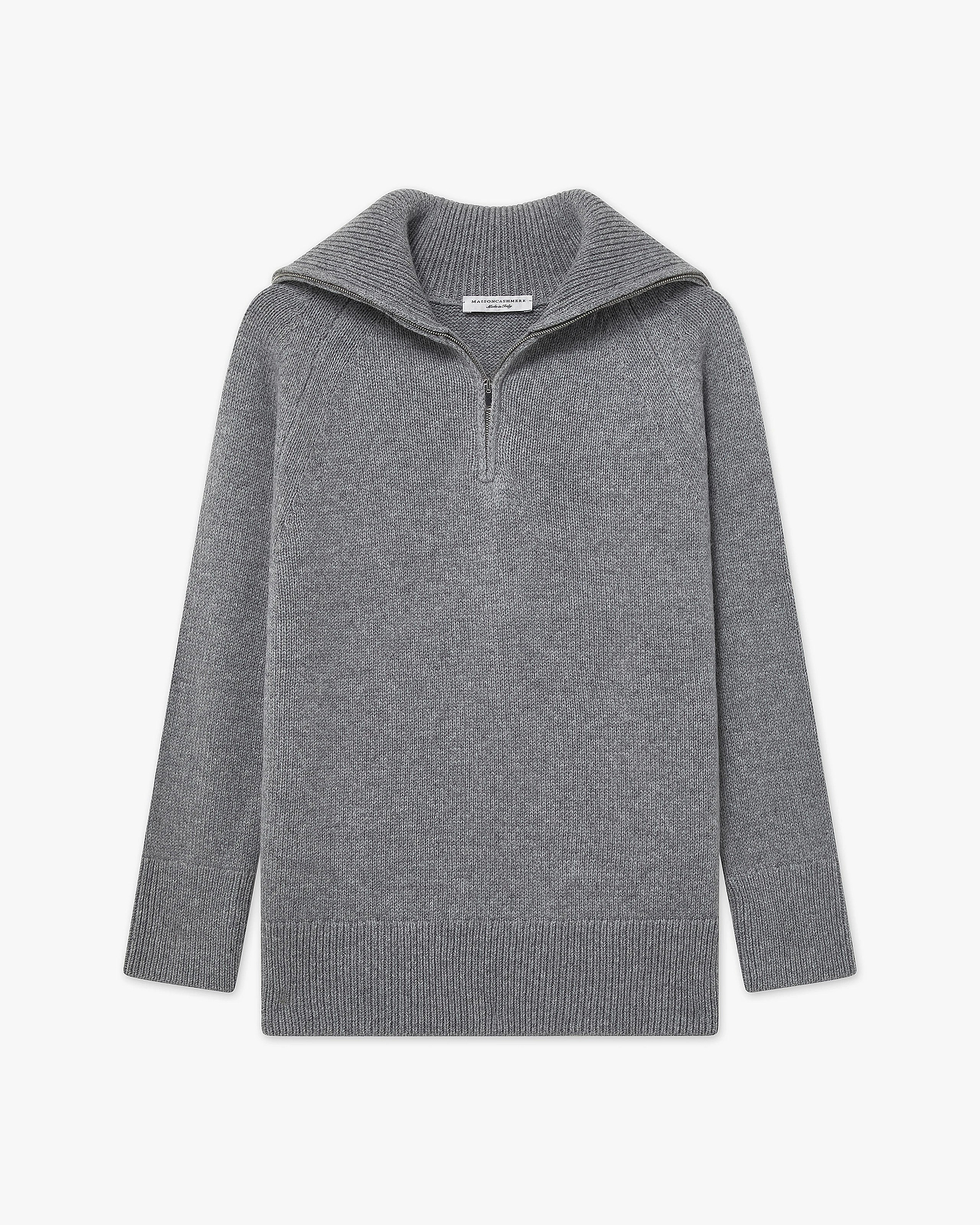 Women's Funes Zip Sweater - Grey Merino