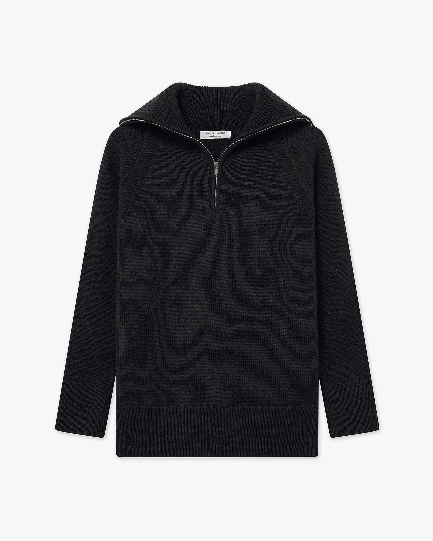 Women's Funes Zip Sweater - Black Merino